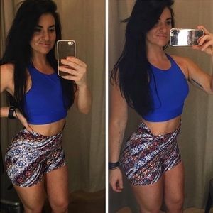Athleta printed workout shorts